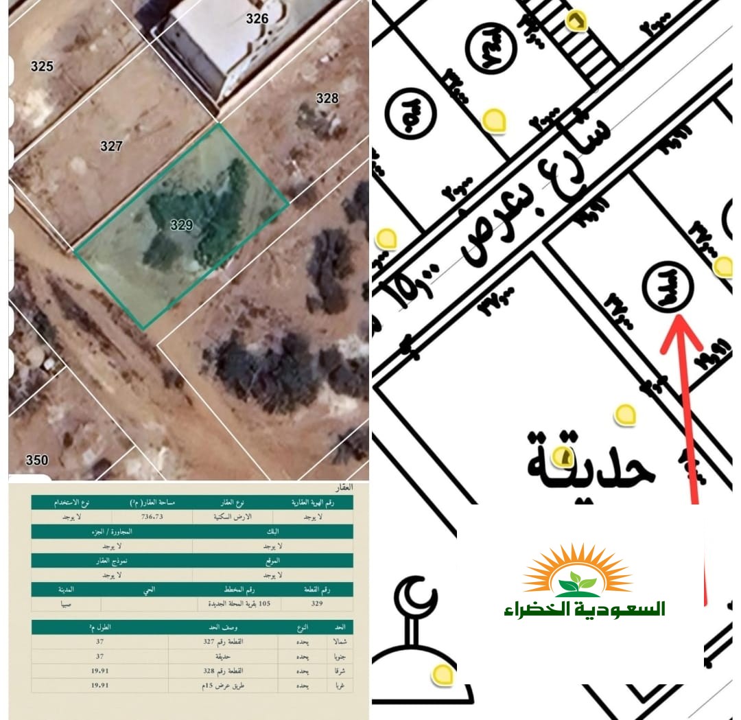 قطع اراضي للبيع في صبيا المحله الجديدة